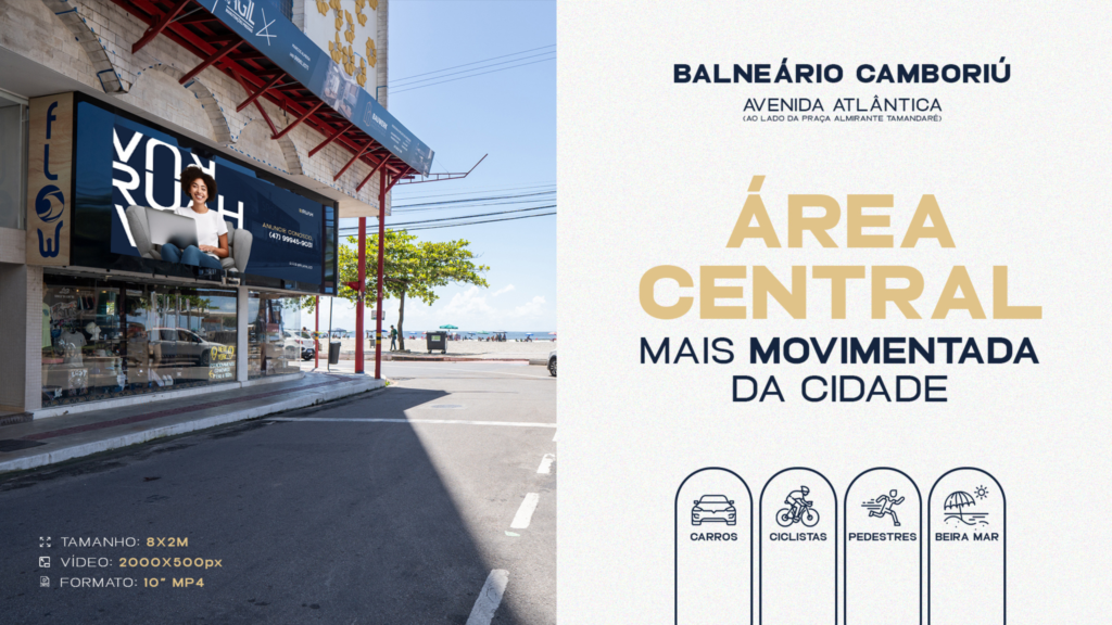 Painel de Led | Avenida Atlântica | Balneário Camboriú